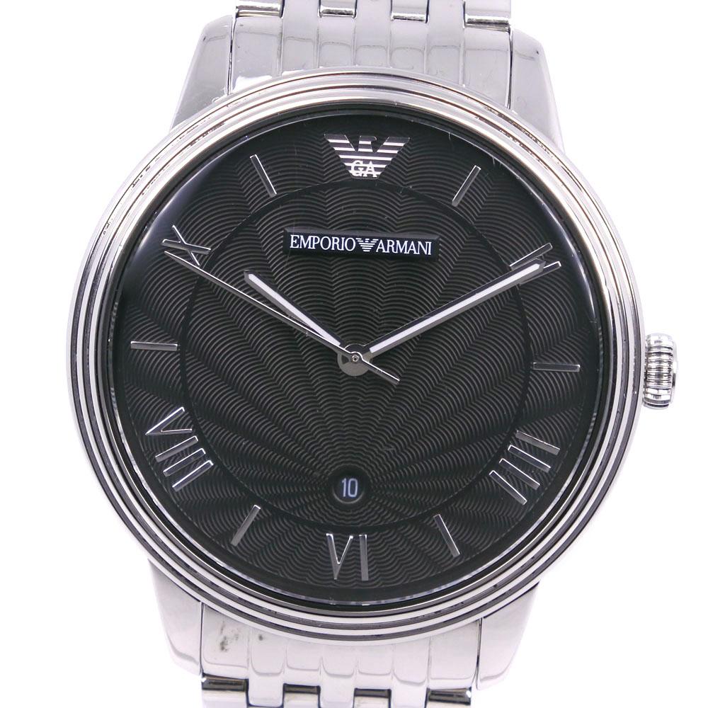 

ARMANI Watches AR-1614 blackDial Stainless Steel Quartz Analog display mens Used