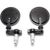 Easy Install Foldable Round Side Mirrors Retro Round Mirrors Adjustable Rearview Mirror Pair for Various Motorcycles