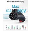 Tesla to J1772 Charging Adapter [Fit for All J1772 EVs] Max 60A 250V, Adaptive Charging Power - Compatible with Tesla Gen 1 2 3