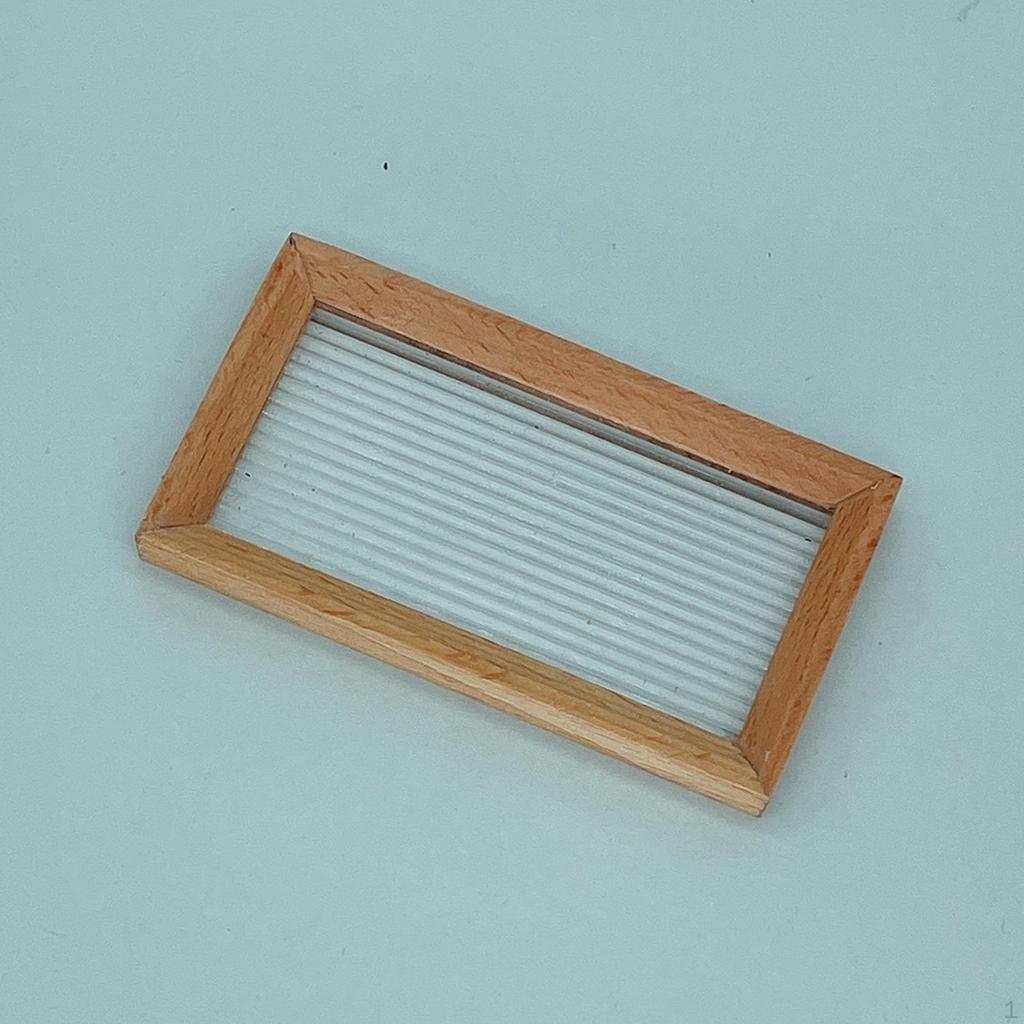 Dollhouse Miniature Acrylic Tray Wooden Board Mini Dessert Bread Cake for Gift