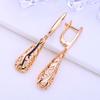 LSOOYH Clip Earrings Rose Gold Color Fashion Earring For Women Square Drop Earrings Jewelry