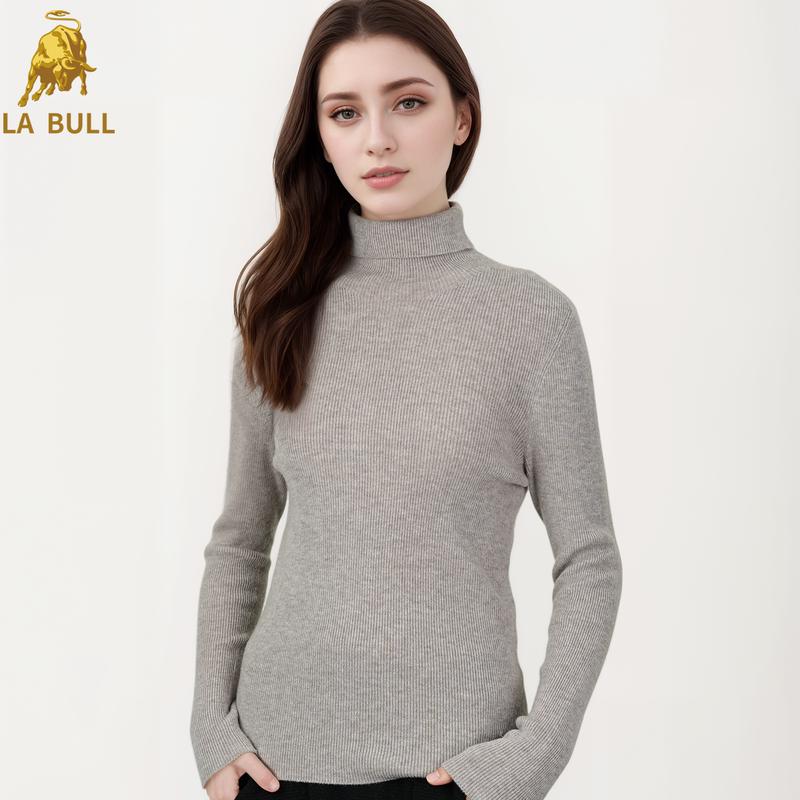 

LA BULL Women s Turtleneck Knit Sweater
