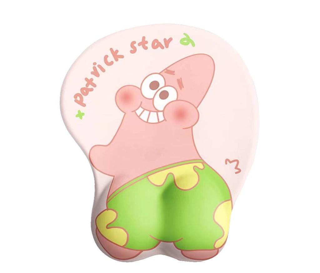 Pacha Dog Rubber Wrist Support Mouse Pad & Cute Keyboard Hand Rest Desk Pad - Ins Style
