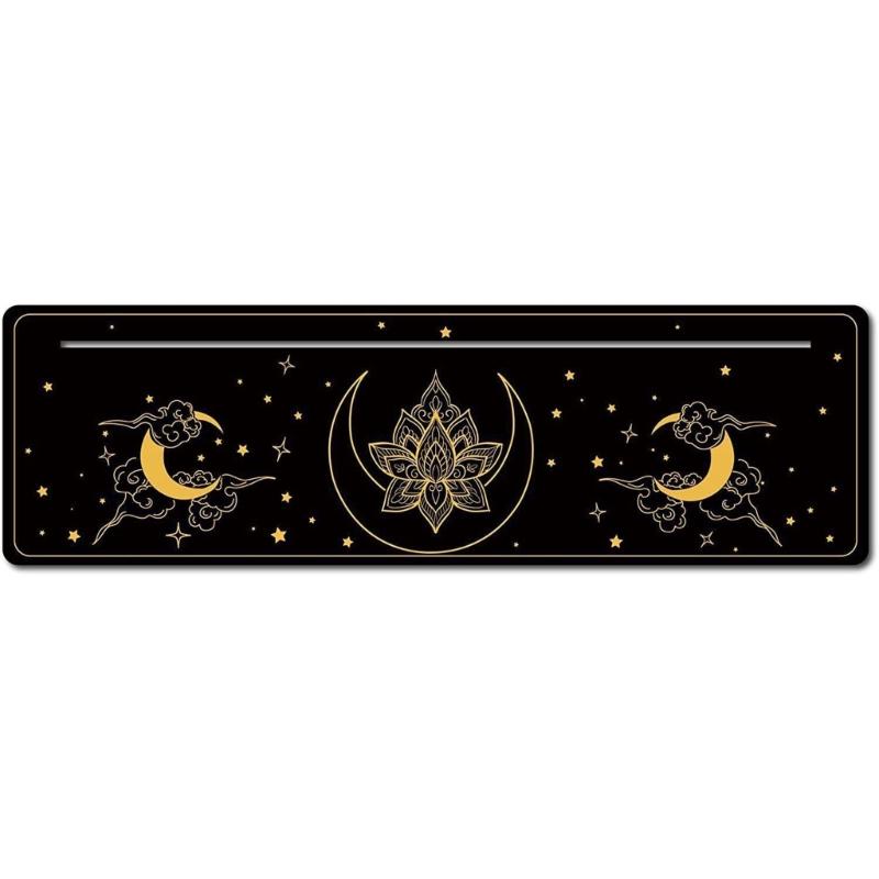 Tarot Cards Stand Wood Holder Moon Phases Altar Base Moon Shape and Rectangle Cards Holder for Witch Divinations Tools