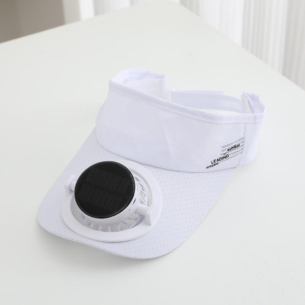 Quick-drying Solar Fan Sun Visors Hat USB Charging UV Protection Unisex Sun Hat Adjustable 300/600mA Baseball Cap Summer Outdoor