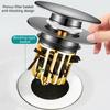 Copper Drain Filter Bounce Cores Sink Drain Plug Sink Basins Drain Basket Sink Stoppers for Bathroom Kitchen Enduring