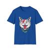 Lightning Bolt Cat T-Shirt and Kids Tshirt | Retro Glam Rock Kitty, Band Face Paint