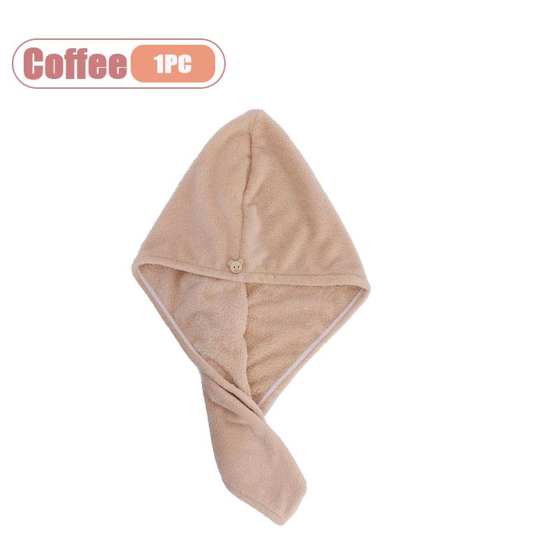 1-10PCS Coral Fleece Hair Drying Turban Quick Dry Absorbent Cap for Long Hair Women Adult Dorm Soft Lightweight Super Absorbent