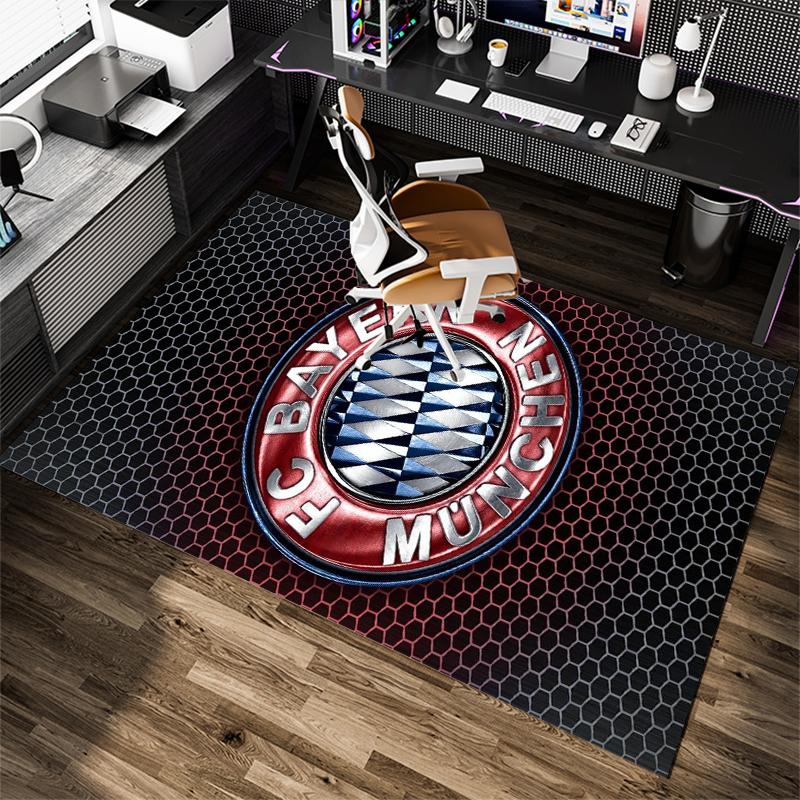 1Pc Football Team Cartoon Print Carpet High Quality Comfortable for All Seasons, Home Decor