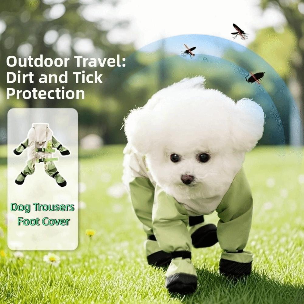 Adjustable Reflective Stripe Pet Pants Stain Resistant Full Coverage Dog Boots Dog Travel