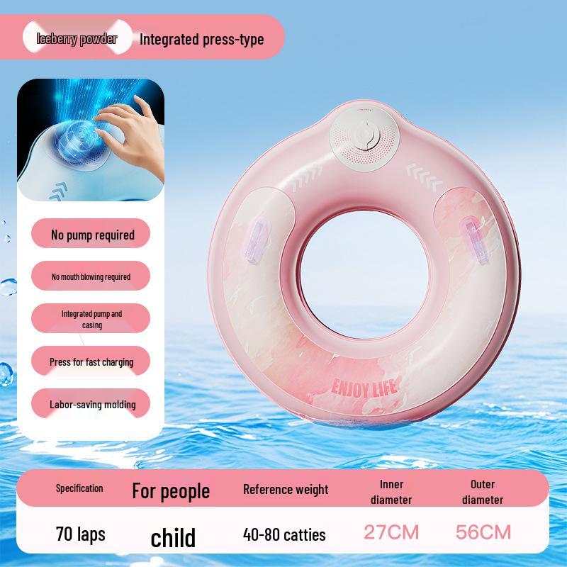 Thickened Portable Inflatable Swim Ring for Adults - Casual Water Sports
