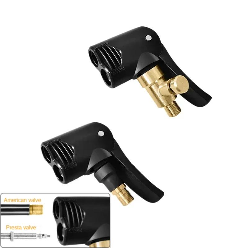 Bomba de Bicicleta Mangueira Adaptador de Bico Duplo Peças de Bombeamento Serviço Acessórios Automotivos Conversor de Válvula Schrader/Presta F/V A/V Bicicleta