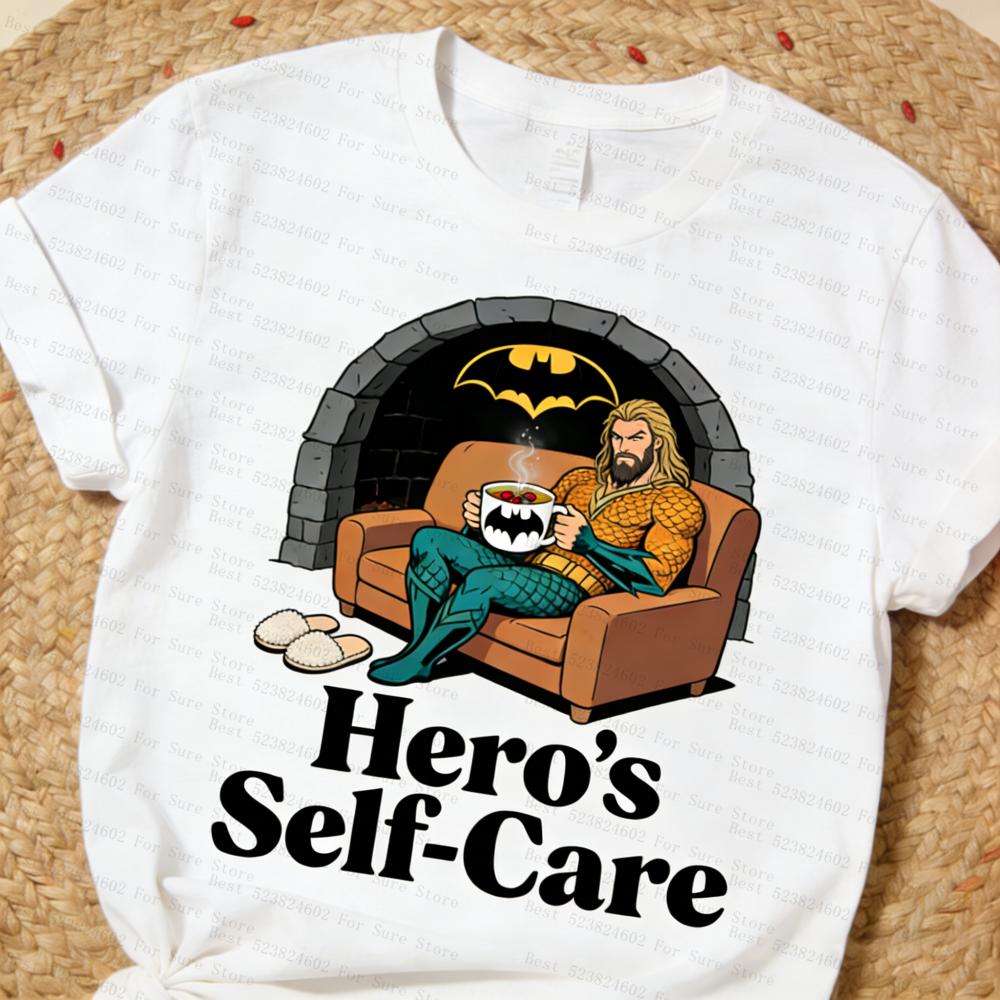 Trendy Superhero Heros SelfCare TShirts SuperUnisex AquaUnisex Funny Graphic Tees Casual Cotton Tops Daily Wear Gift for Unisex Women