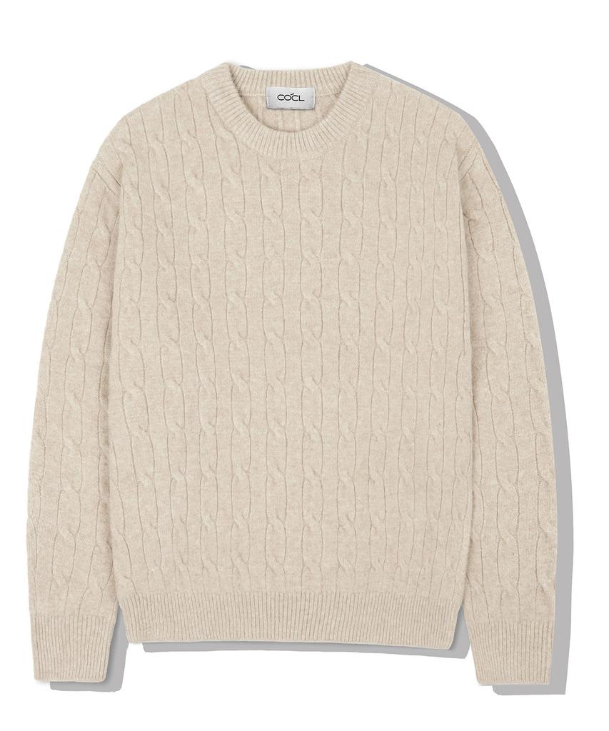 COSTUME O’CLOCK Cable Round Heavy Knit Pullover 11 Color Cooskt068 (B Type)