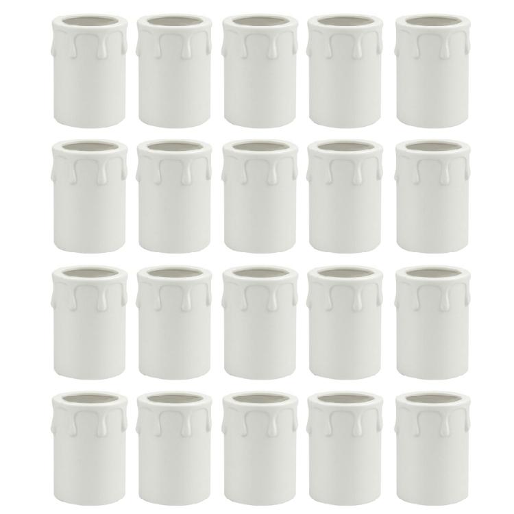 Elegant Chandelier Candle Light Socket Cover 10/20Pcs 44x60mm Plastic Sleeves for Candelabra Bases and Festival Decors