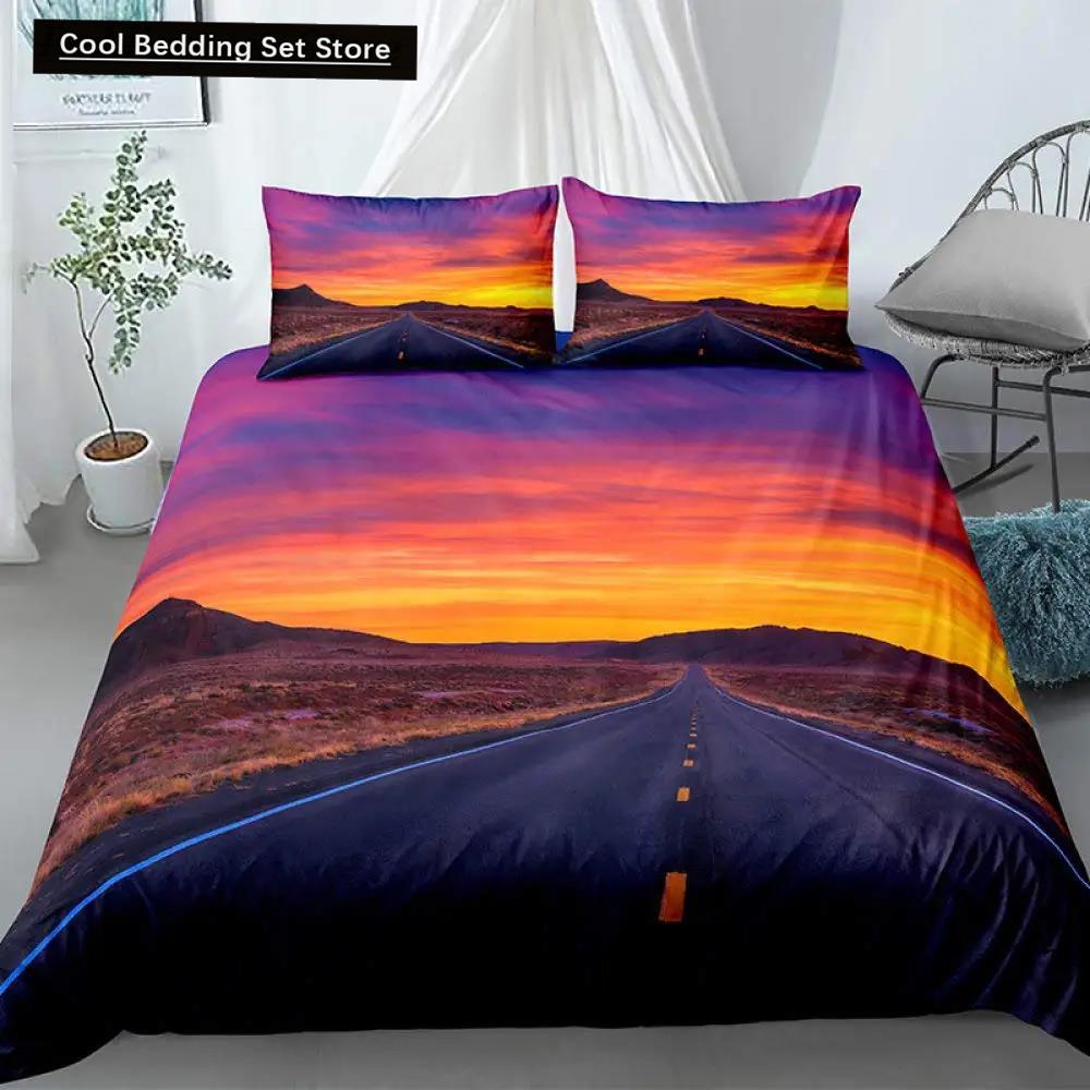 

Cover Set Tornado Lightning Bedding Set Disaster Queen King 2/3 Pcs Polyester Quilt Cover for Adults Boys Teens Highway Duvet EU single(135x200cm)