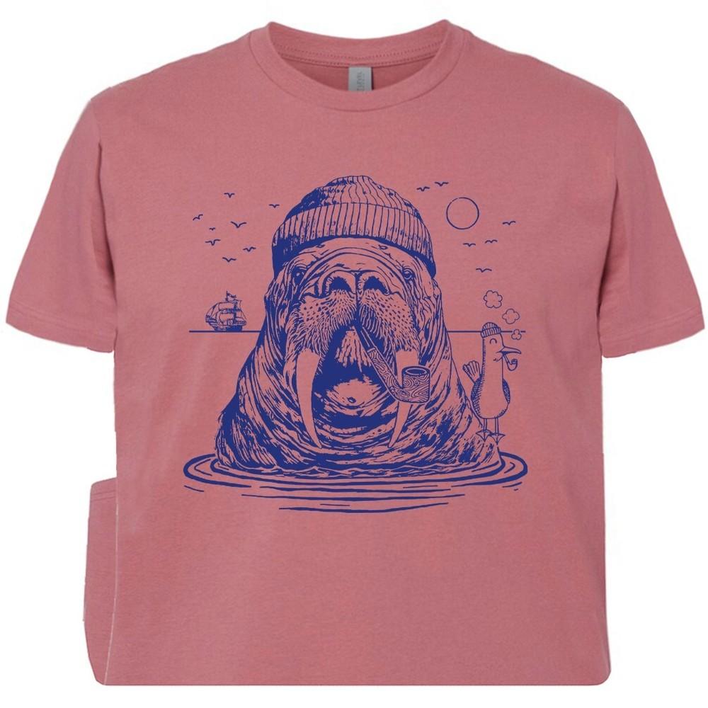 

Walrus T Shirt Cool Walrus Shirt for Men Women Vintage Nautical Beach Theme Tee M