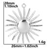 6pcs/Lot Metal Sun Pendant Sunset Sunshine Stainless Steel Charms For Jewelry Making Supplies Fashion Charm DIY Earring Necklace