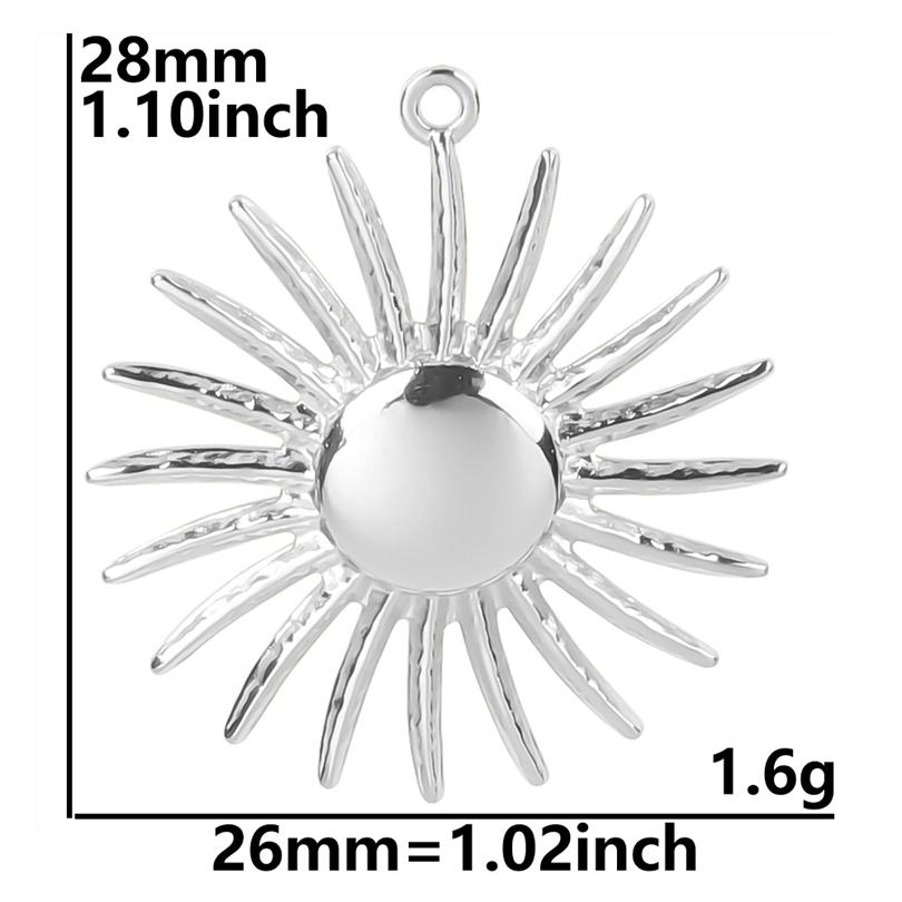 6pcs/Lot Metal Sun Pendant Sunset Sunshine Stainless Steel Charms For Jewelry Making Supplies Fashion Charm DIY Earring Necklace