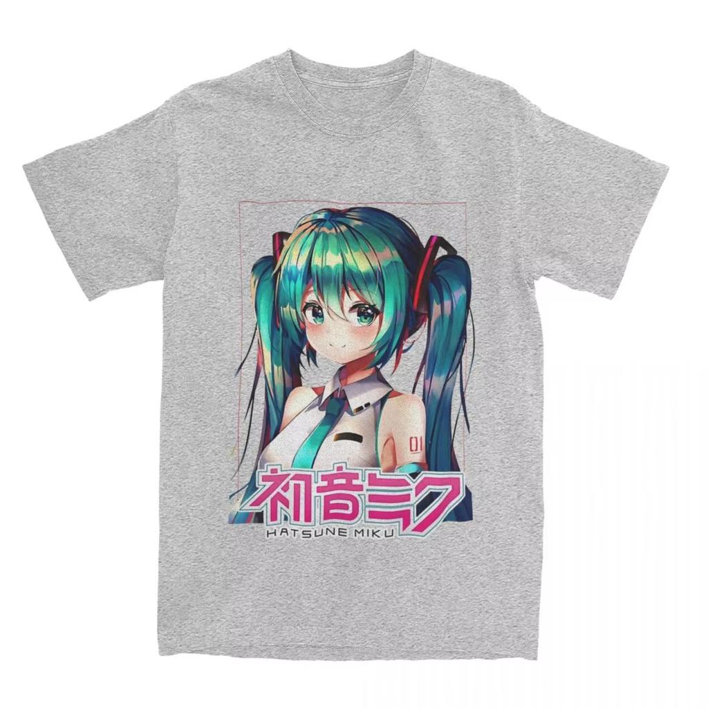 Hatsune Miku Cartoon Tshirt for Men and Women Cotton Sleevestyle Clothing Vintage Shortsleeved Crew Neck Shirt Gift Idea Tops