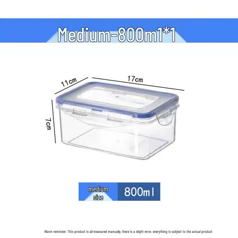 Transparent Microwaveable Food Storage Container 800ml