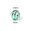 10pcs 16mm Christmas Acrylic Beads Red Green Watermelon Stripes Round Loose Beads For Jewelry Making DIY Bracelets Necklace