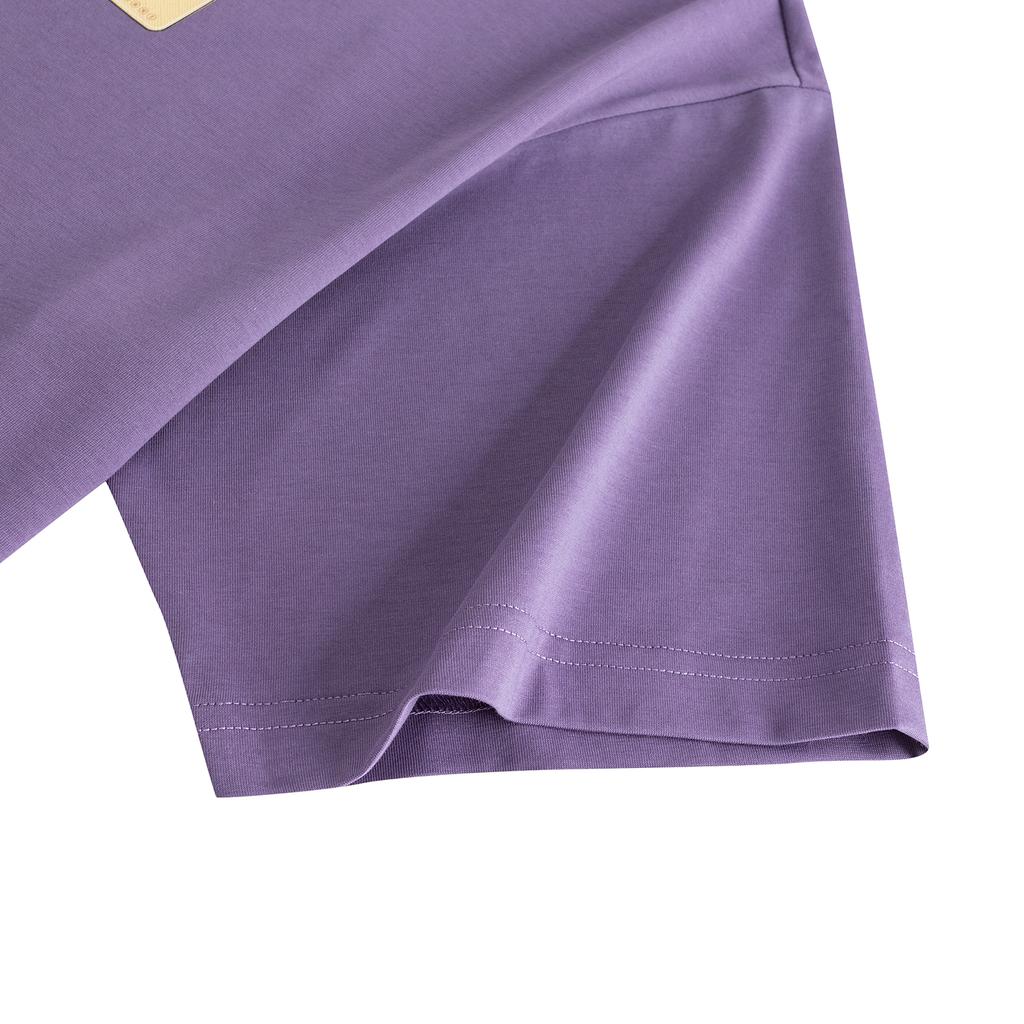 Anta Lifestyle Series Short Sleeve Knitted Shirt Summer T-Shirt Unisex tops Crystal-Purple 972628112-1