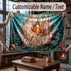 Octopus Sea Life Theme Throw Blanket Custom Name Text Personalized Blanket Soft Cozy Blanket for Home Sofa Bed