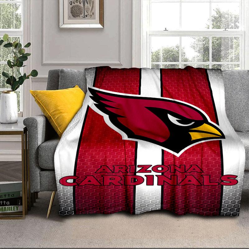Arizona Cardinals Flag Portable Blanket/Soft Blanket Bedding Blanket Suitable for Travel Camping Living Rooms Offices Sofas Fan Gifts