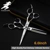 6.0 Inch Flower Handle, Freelander, Hair Scissors, Hair Scissors, Flat Scissors, Bangs Scissors, Tooth Scissors, High Quality