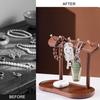 Wooden Key Rack, with Concave Tray Prevents Rolling Design, Moisture-Proof Wax Oil Finish Organizer, for Entryway Bedrooms Living Rooms