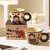 Happy Girl Keramiska Kaffekoppar Hem Frukost Yoghurtmuggar Fritid Kontor Utsökt Kaffekopp Vän Födelsedagspresenter
