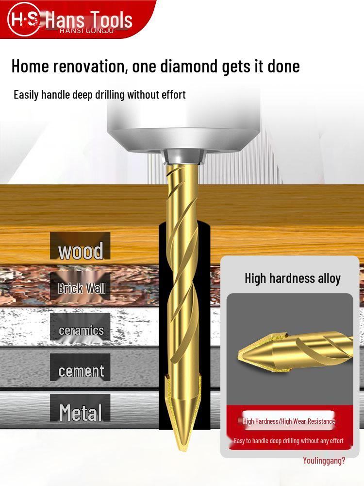 Eccentric Carbide Drill Bit for Ceramic, Glass, and Concrete Tiles