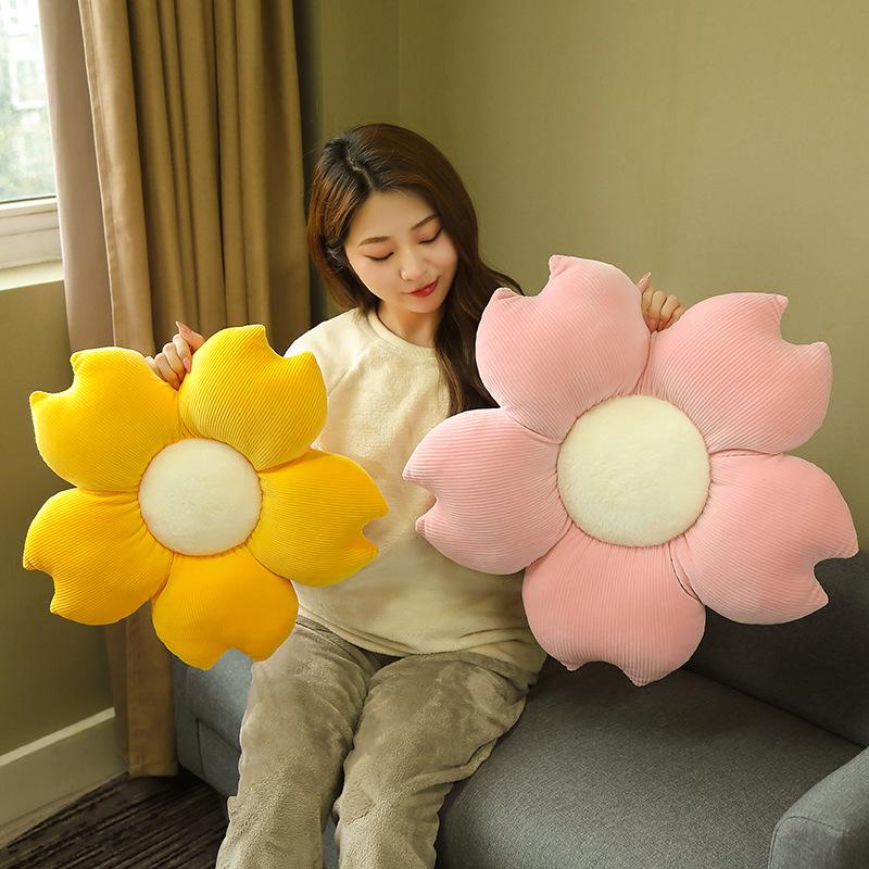 40/50/68cm Entzückende Pflanzen Kissen Gefüllt Weich Sonnenblume Sakura Gänseblümchen Blumen Sitzkissen Requisiten Sofa Heimdekoration Geschenke