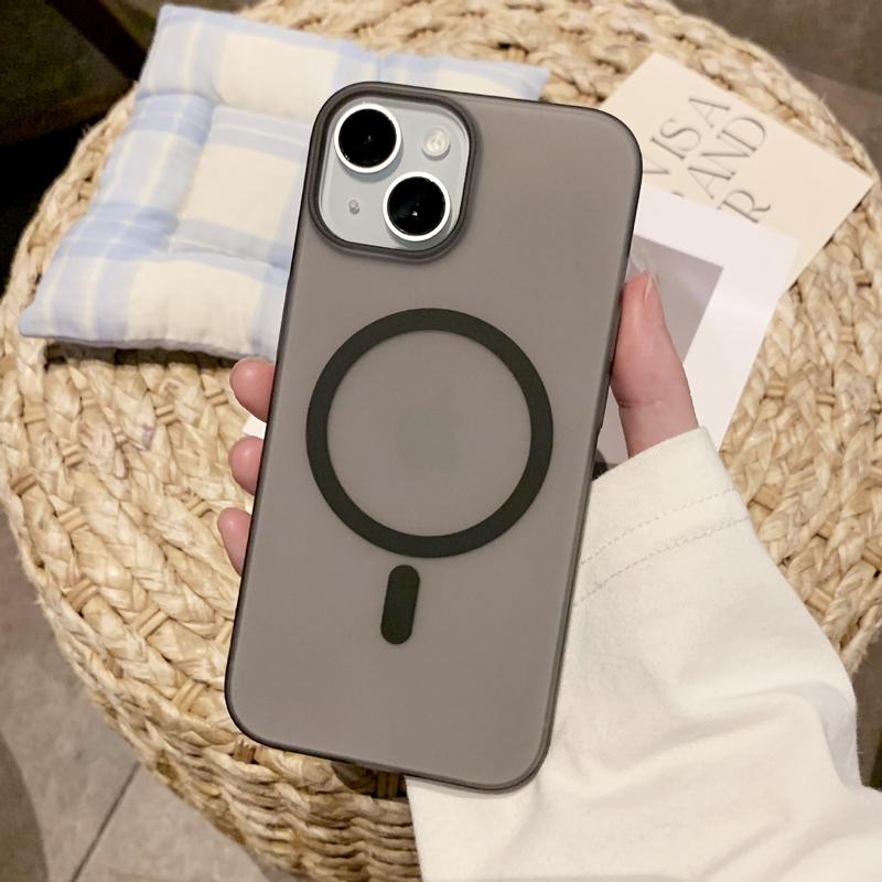 Matte Translucent Magnetic Case For iPhone 16 15 14 Plus 13 12 11 Pro Max For Magsafe Wireless Charge Hard PC Ultra Thin Cover