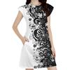 Women's Flower Print Sleeveless Round Neck Casual Dress