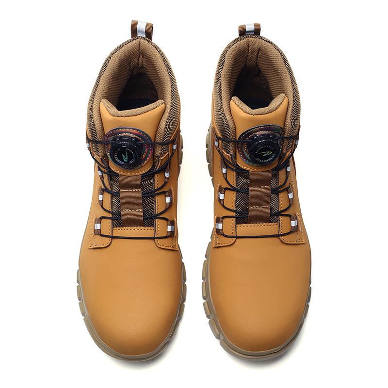 High-Top Steel Toe Safety Boots - Anti-Smash & Puncture Resistant, Durable & Comfortable Work Shoes