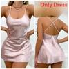Casual Homewear Sleeveless Nightgown With Silky Polyester For Comfort And Relaxation