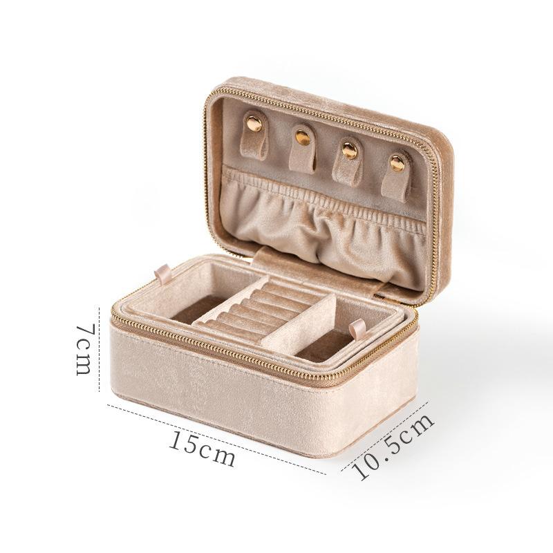 Flannel Jewelry Box, Jewelry Storage Box, Double-layer High-grade High-grade Anti-oxidation Jewelry Box.