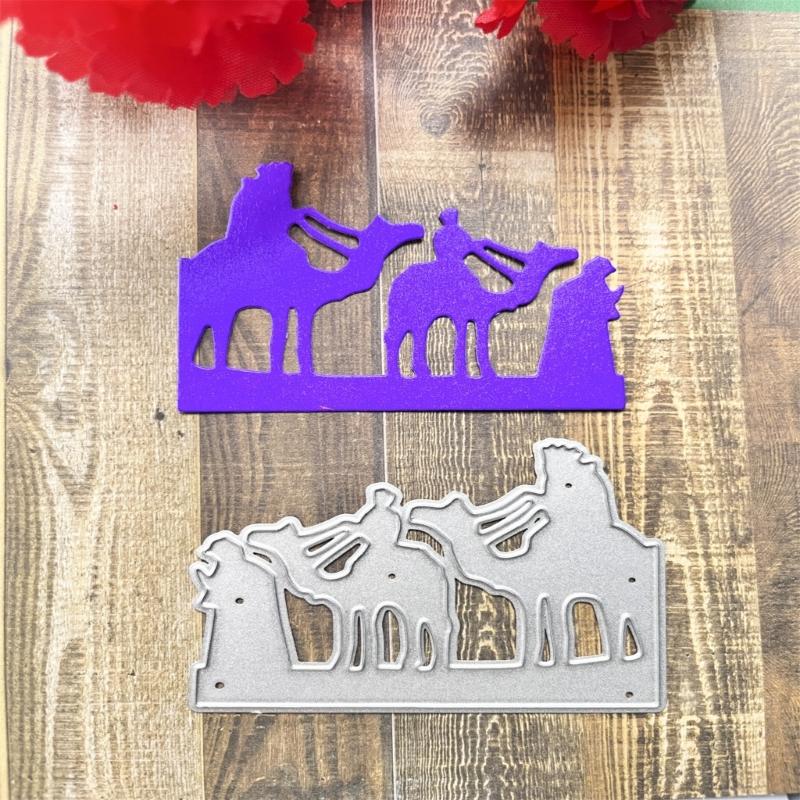 Camel Man Metal Cutting Dies DIY Craft Carbon Steel Embossing Template Stencil Scrapbooking for Card Die Cuts Mold Decor