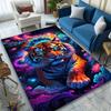 Polyester Tiger Area Rug Celestial 3D Print Soft Durable for Living Room Game Room Balcony Hallway Kitchen Decor