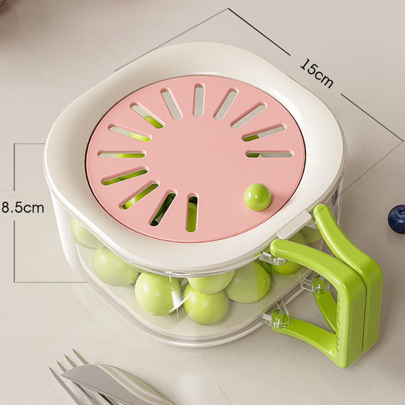 

Fruit Strainer 2 In 1 Drainer And Strainer Multi-function Drain Basket Fruit Vegetable Washing Basket With Lid Drainer Tool Bowl