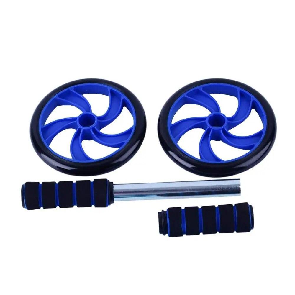 Abdominal Double Wheel Roller Muscle Exercise Equipment Workout Fitness Wheel with Knee Pad Ab Roller Gym Roller Trainer