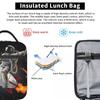 Astronauts Riding Monster Rocket Insulated Lunch Bag for Women Cooler Thermal Food Box Tote Portable Lunch Boxes Container