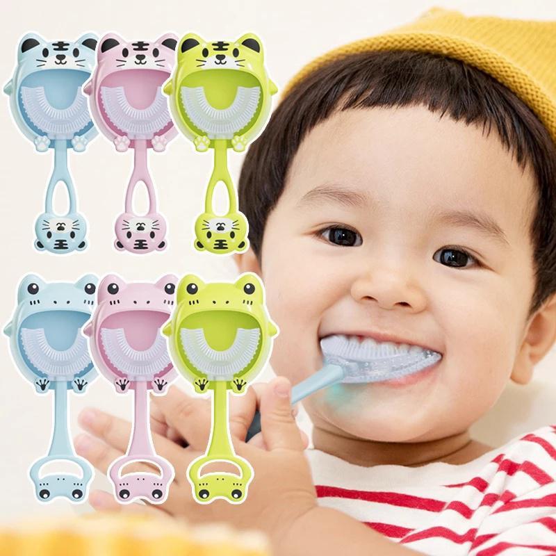 U Shape Toothbrush Oral Care Silicon Teeth Clean Brush Kids Tooth Brush For Teeth Dent Cleaning Enfant