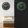 Silent Quartz Wall Clock Plastic Digital Clock Living Room Decoration Luminous Wall Clock  Home
