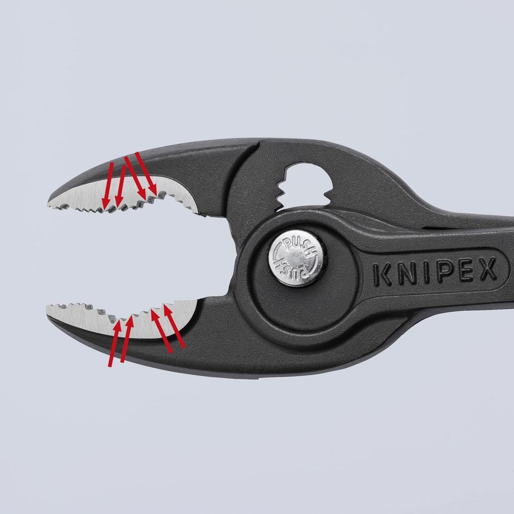 KNIPEX Frontgreifzange mit Rostschutz 200 82 02 200 TwinGrip, 2K-Griffen, atramentiert, mm,