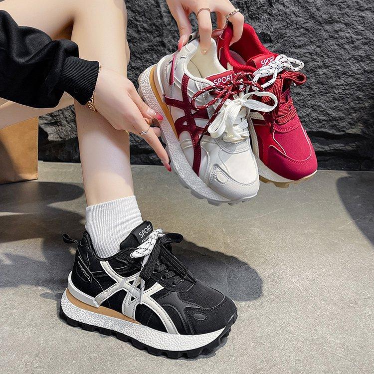 Mesh Platform Sneakers Women's Autumn 2025 New Versatile Heightening Thin Breathable Lightweight Sneakers Women's Tide