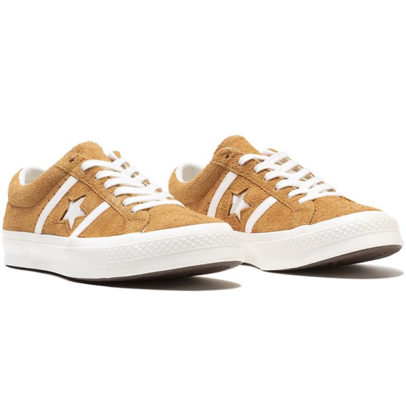 Converse One Star Suede Trendy Comfortable Low-Top Canvas Shoes Unisex Wheat Yellow