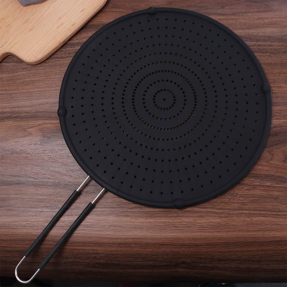 Heat-resistant Splatter Screen Silicone Grease Splatter Guard Oil Barrier Net Fry Wall  Baking